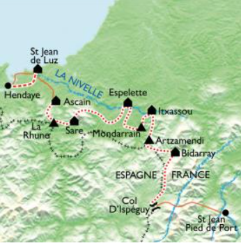 carte séjour randonnée pays basque